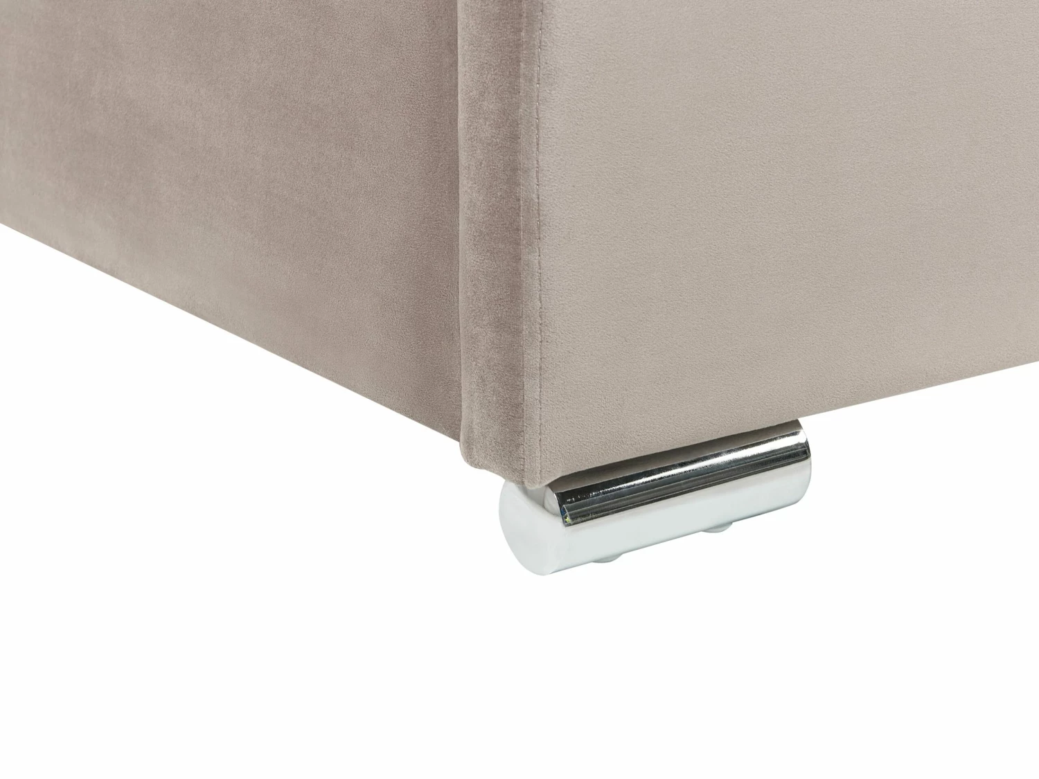 Velvet EU Double Size Ottoman Bed Taupe ROUEN - Image 10