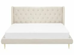 Velvet Bed Beige FORBACH Various Sizes -Cheap Bed Linings Store undef src sa picid 843888 type whitesh image