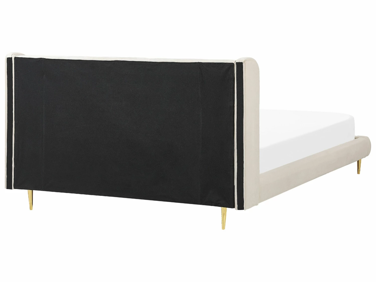 Velvet Bed Beige FORBACH Various Sizes - Image 5