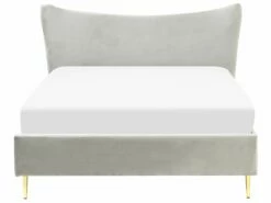 Velvet Bed Light Grey CHALEIX Various Sizes -Cheap Bed Linings Store undef src sa picid 844537 type whitesh image