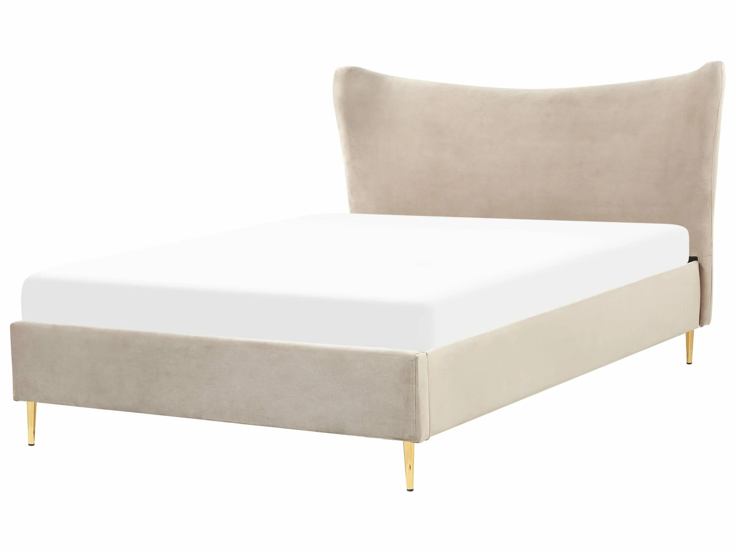 Velvet Bed Taupe CHALEIX Various Sizes