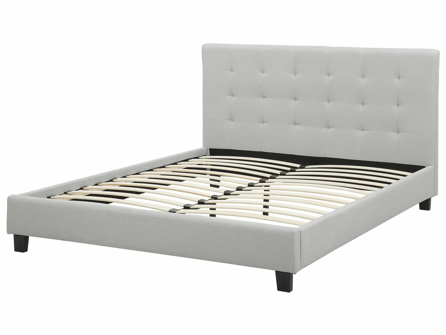 Fabric Waterbed Light Grey LA ROCHELLE Various Sizes - Image 5