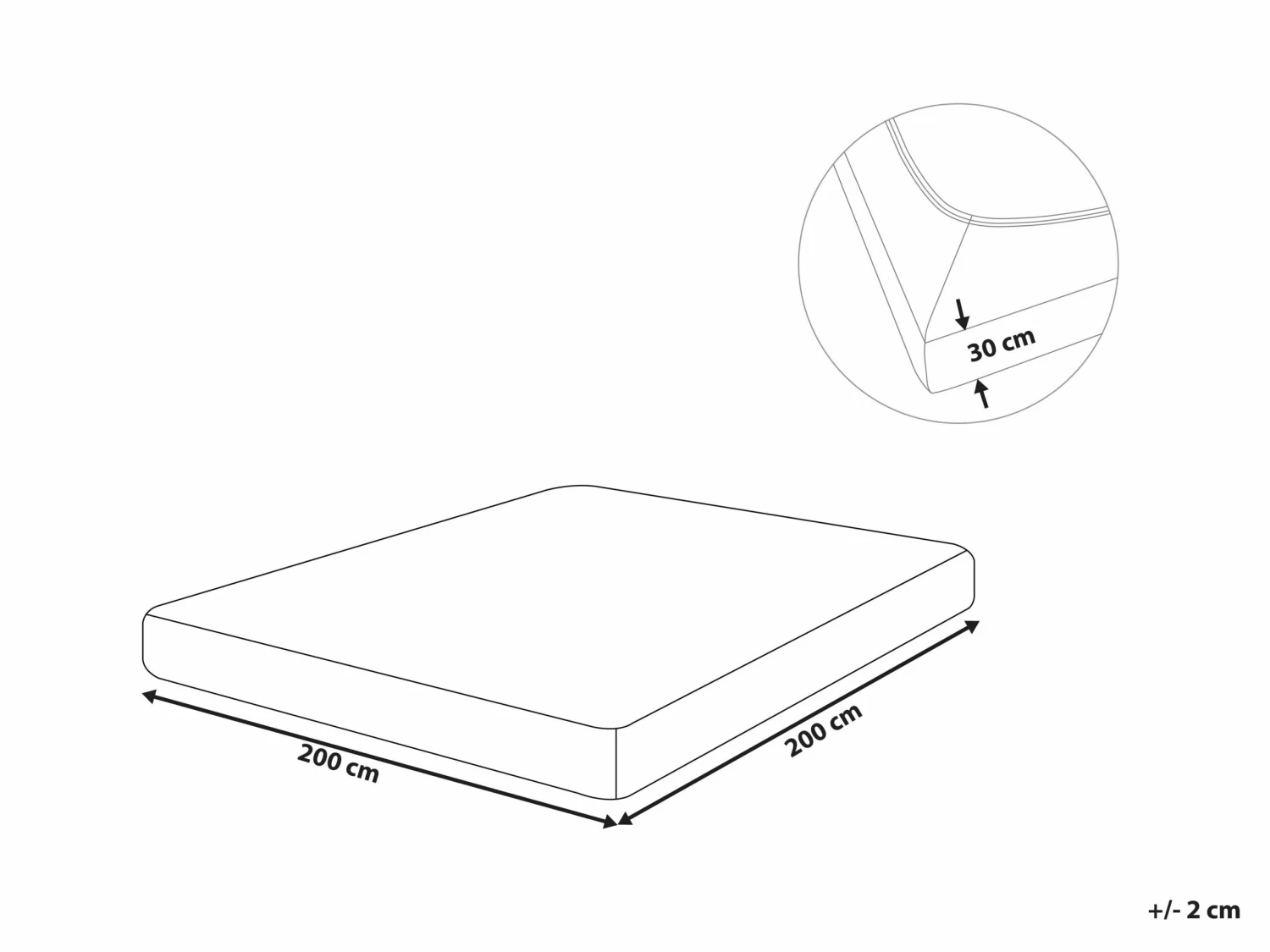 Cotton Fitted Sheet Beige JANBU Various Sizes - Image 6