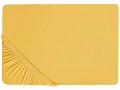 Cotton Fitted Sheet Mustard JANBU Various Sizes