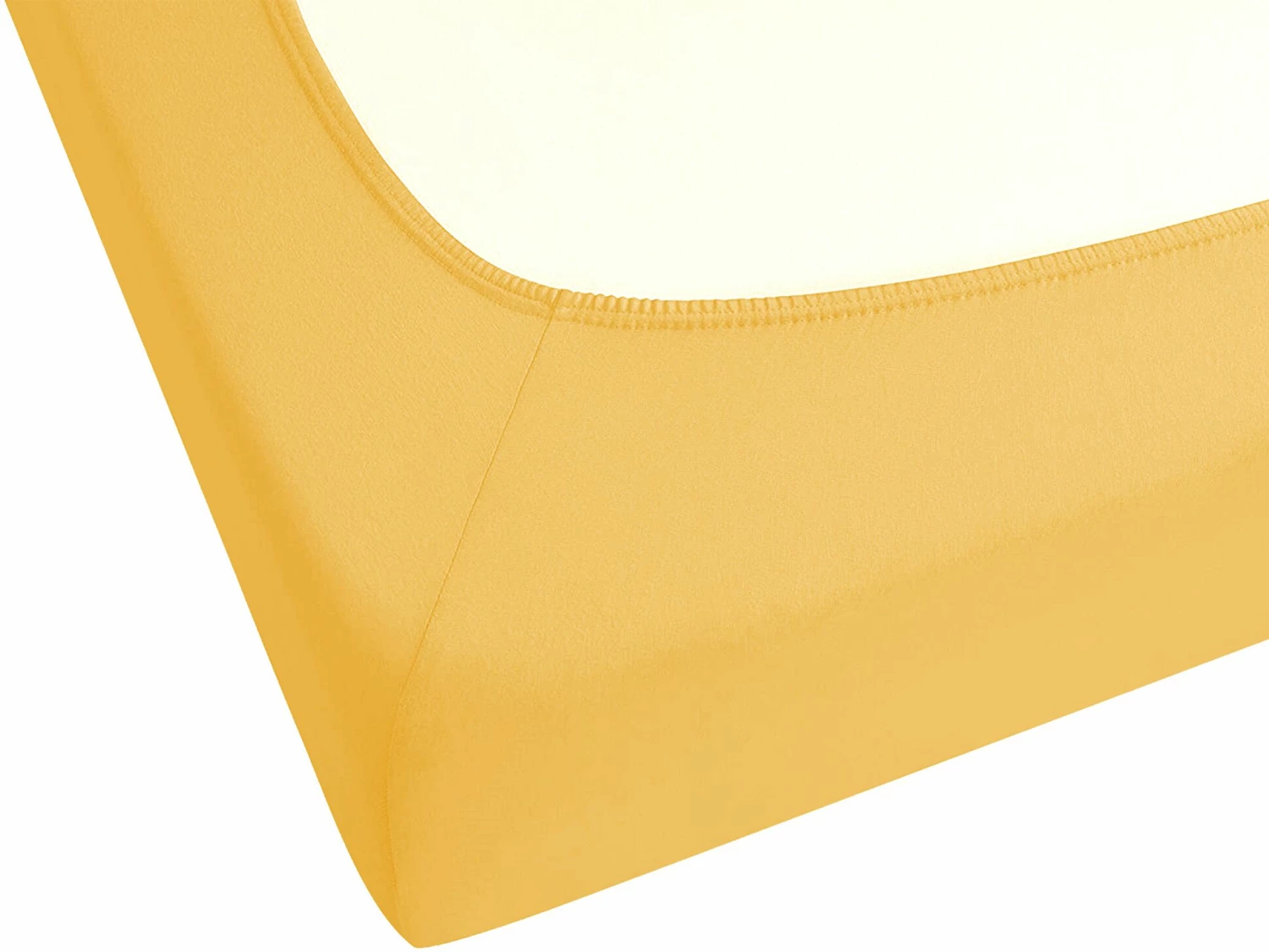 Cotton Fitted Sheet Mustard JANBU Various Sizes 4 Cotton Fitted Sheet Mustard JANBU Various Sizes - Image 4
