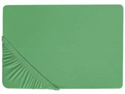 Cotton Fitted Sheet Green JANBU Various Sizes