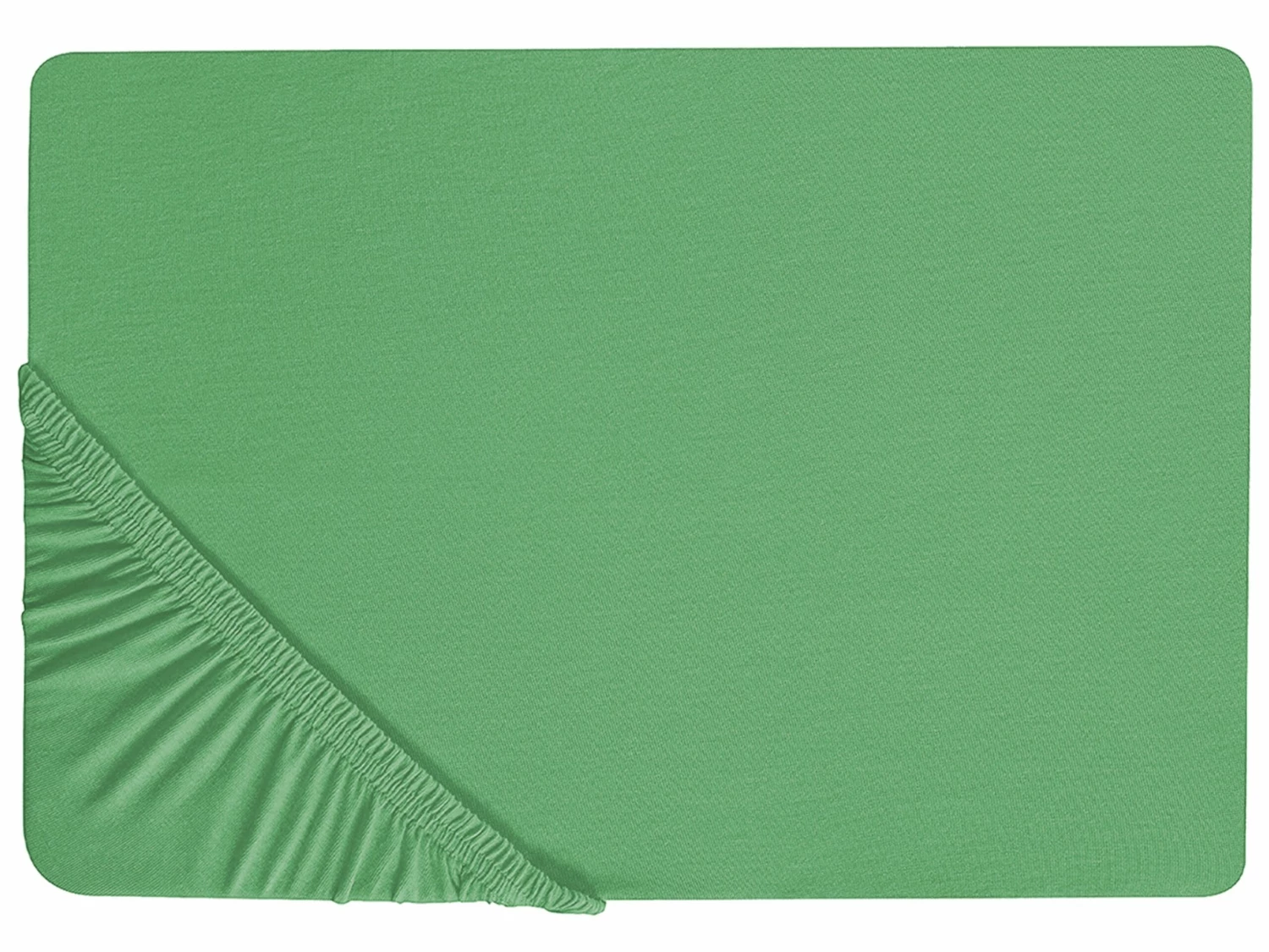 Cotton Fitted Sheet Green JANBU Various Sizes