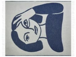 Blanket 130 X 170 Cm Beige And Blue HALEDE -Cheap Bed Linings Store undef src sa picid 845842 type whitesh image