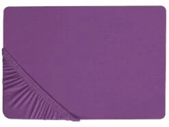 Cotton Fitted Sheet Purple JANBU Various Sizes