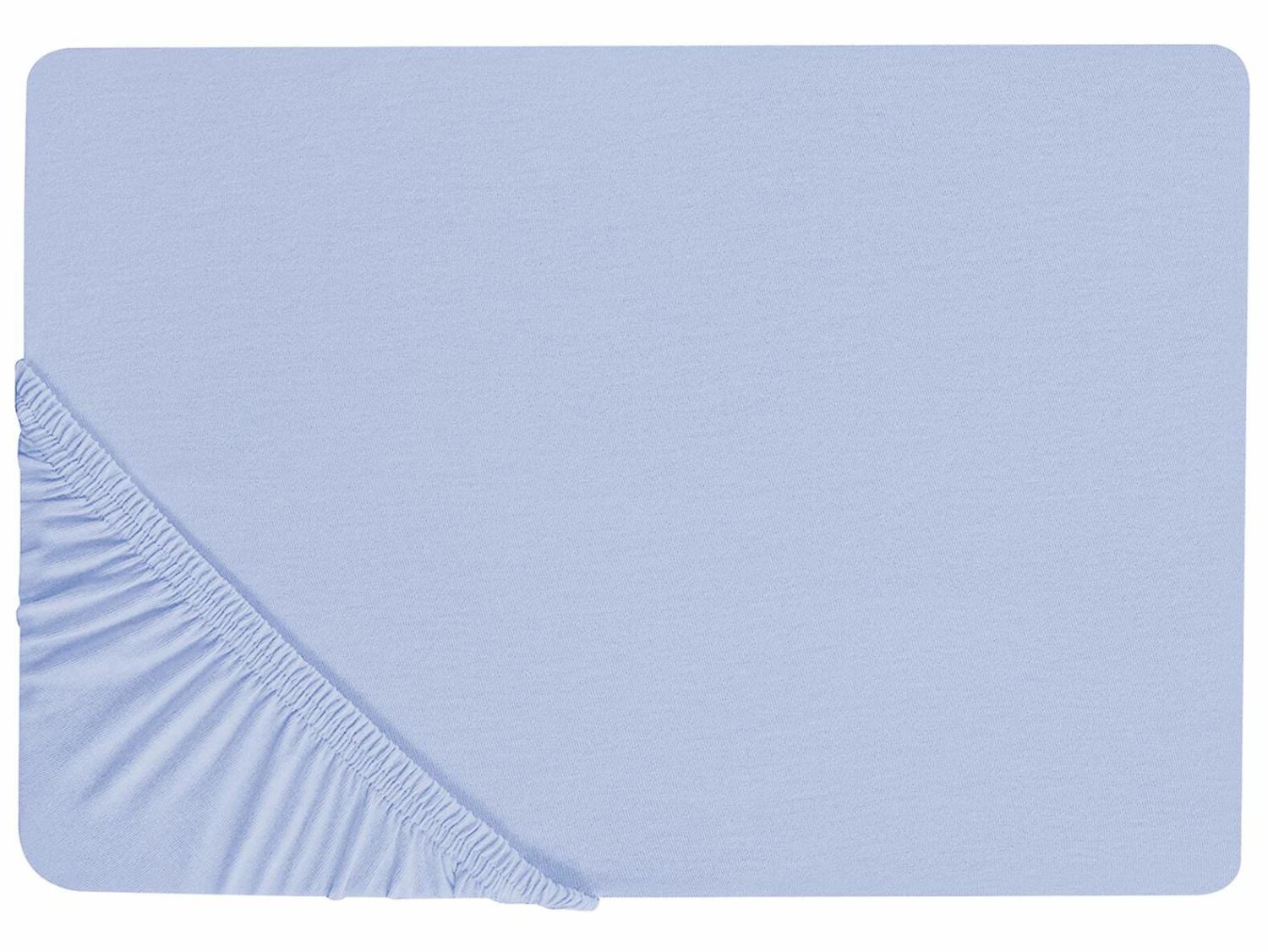 Cotton Fitted Sheet Blue JANBU Various Sizes 1 Cotton Fitted Sheet Blue JANBU Various Sizes