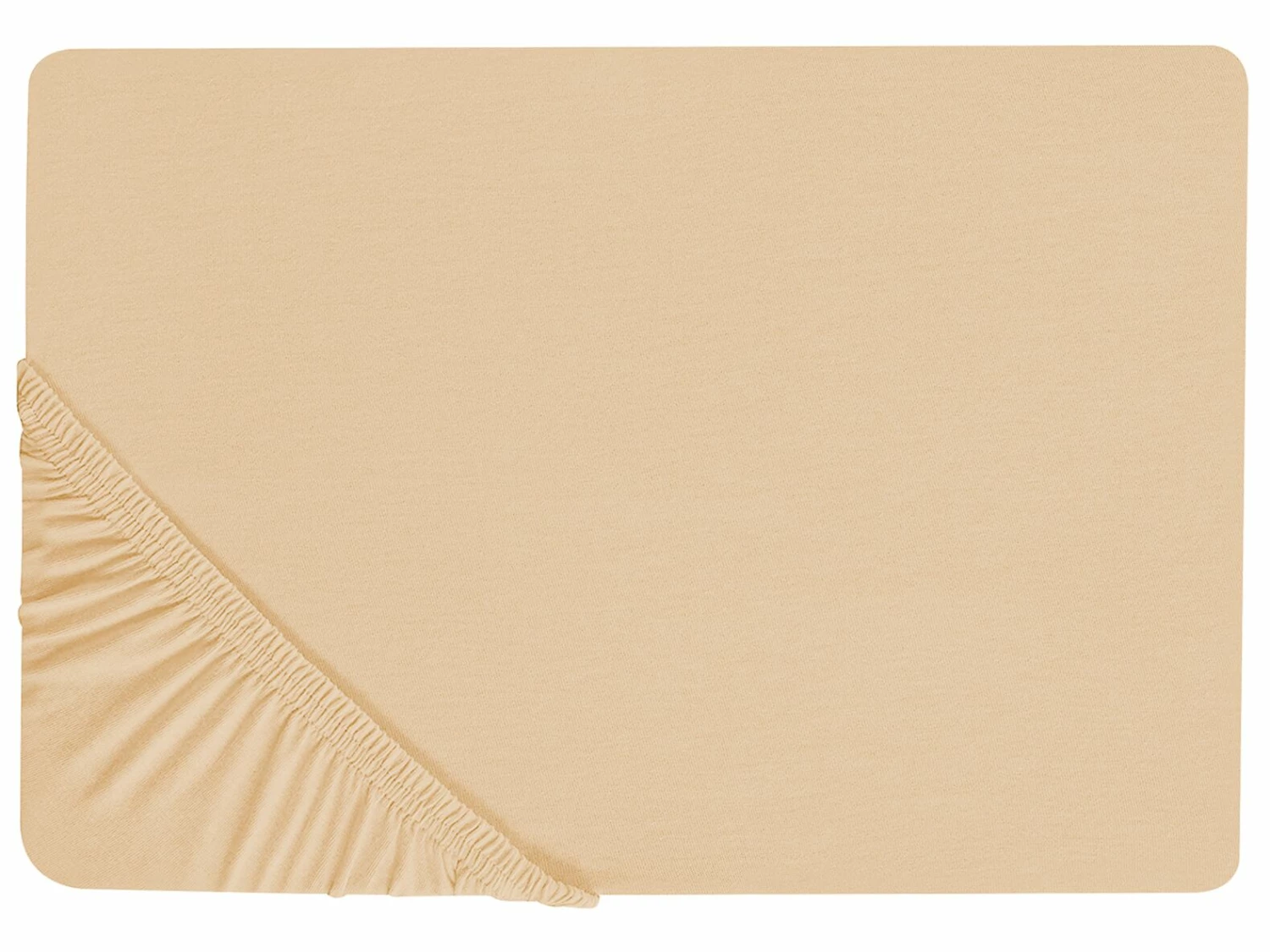 Cotton Fitted Sheet Light Brown JANBU Various Sizes