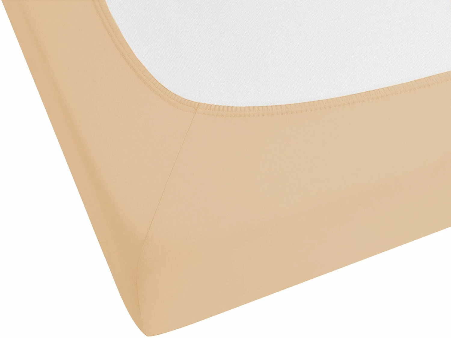 Cotton Fitted Sheet Light Brown JANBU Various Sizes - Image 4