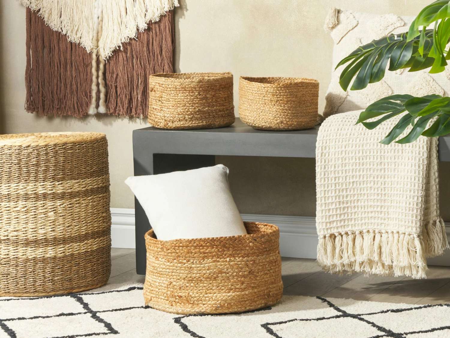 Cotton Blanket 125 X 150 Cm Beige MALU - Image 4