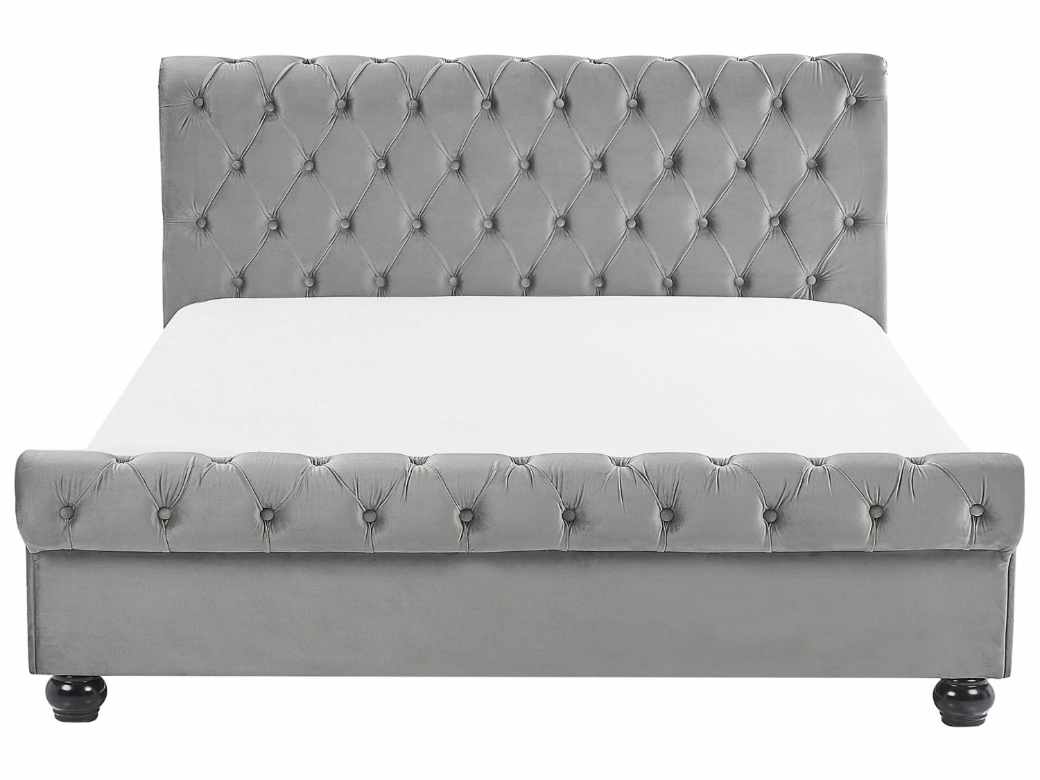 Velvet Waterbed Light Grey AVALLON Various Sizes - Image 3