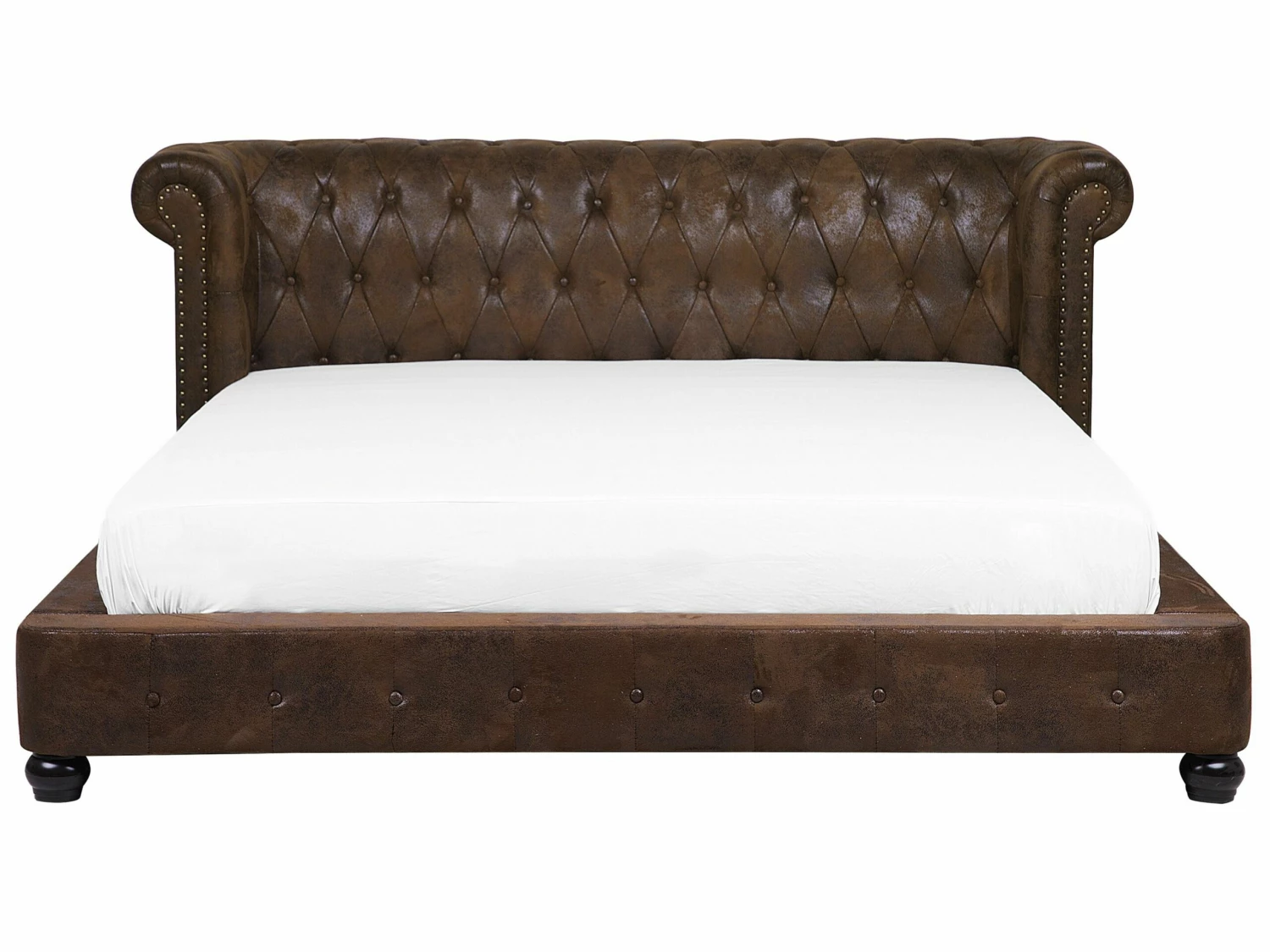 Faux Suede Waterbed Brown CAVAILLON Various Sizes - Image 3