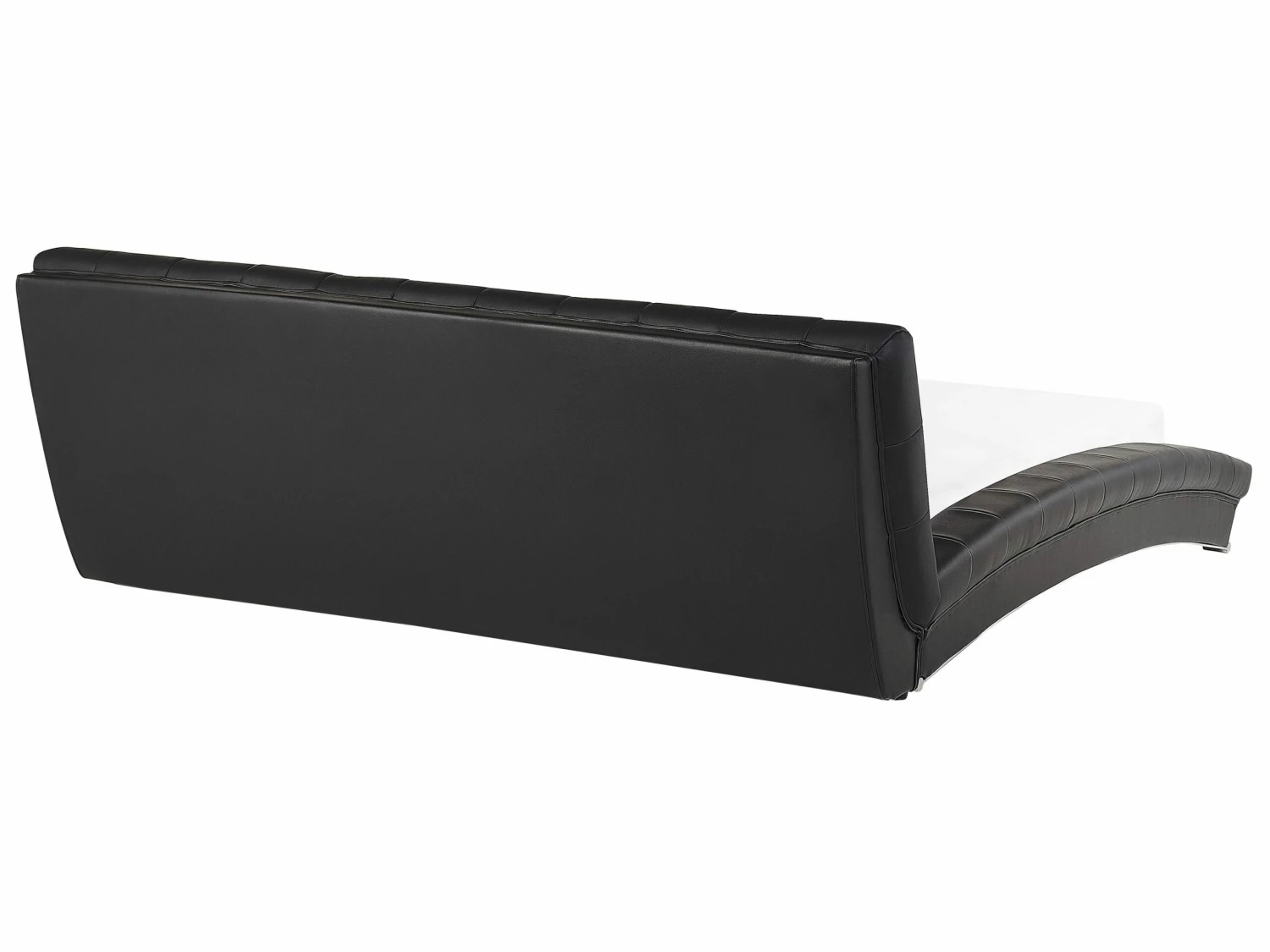 Leather EU Super King Size Waterbed Black LILLE 4 Leather EU Super King Size Waterbed Black LILLE - Image 4